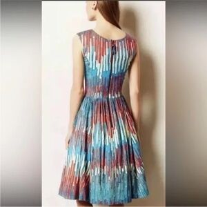 Anthropologie Tracy Reese Gallery Row Dress | Fit & Flare V-Neck Blue Sz 2